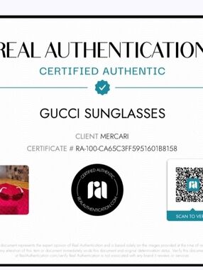 Gucci White Sunglasses Arm with Gold Accent